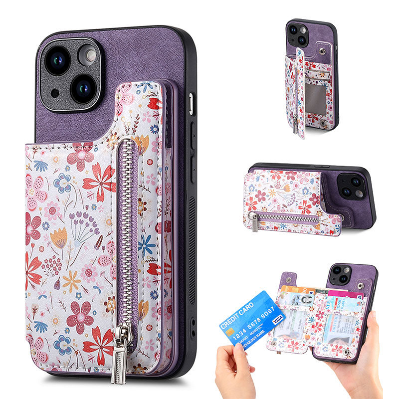 适用苹果15promax手机保护壳带卡包iPhone14拉链款多功能钱包14plus带卡套13可储物pm插卡12收纳11支架XR男女