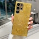 电镀3D金叶子适用三星S24ultra手机保护壳金黄色叶子s23 plus高级s21FE新款 s20uitra全包A54A53A52A34A24外壳