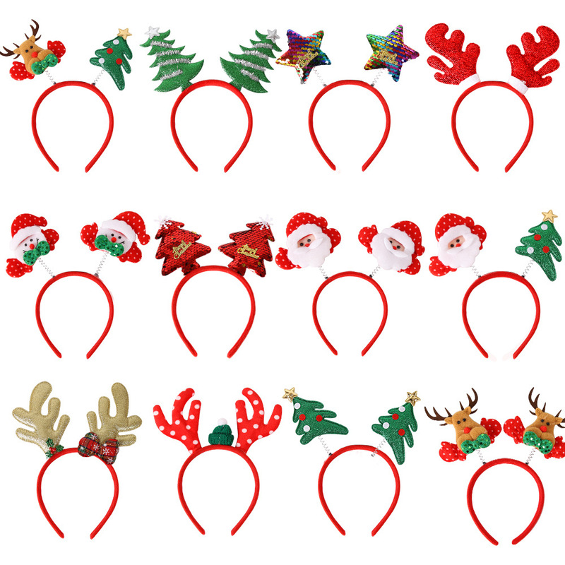 Christmas Headband Santa Tree Elk Hairbands Christmas Decora 饰品/流行首饰/时尚饰品新 发饰 原图主图