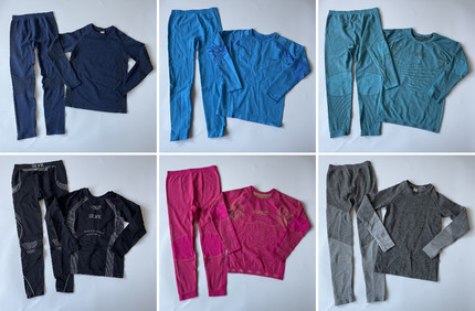 正品出口德国儿童套装速干户外跑步运动紧身衣长袖T恤滑雪排汗