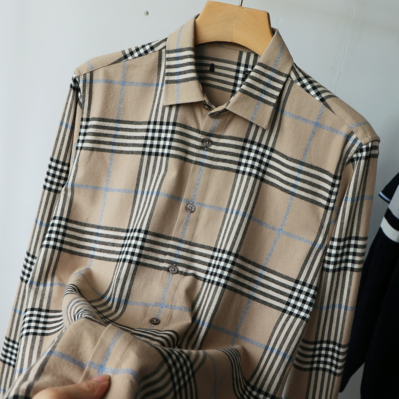 纯棉舒软长袖外穿衬衫男百搭