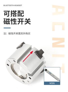 SMC型三手爪H四爪MHSacHITL夹爪气缸指夹具加长型MS-163D20D32D50
