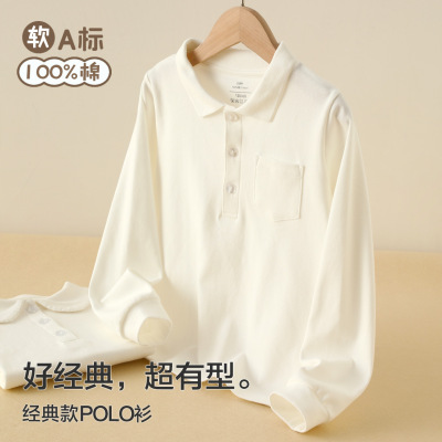 儿童polo衫纯棉翻领打底衫演出服