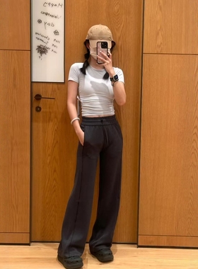 lu同款瑜伽裤softstreme瑜伽高腰直筒显腿长宽松休闲阔腿运动长裤