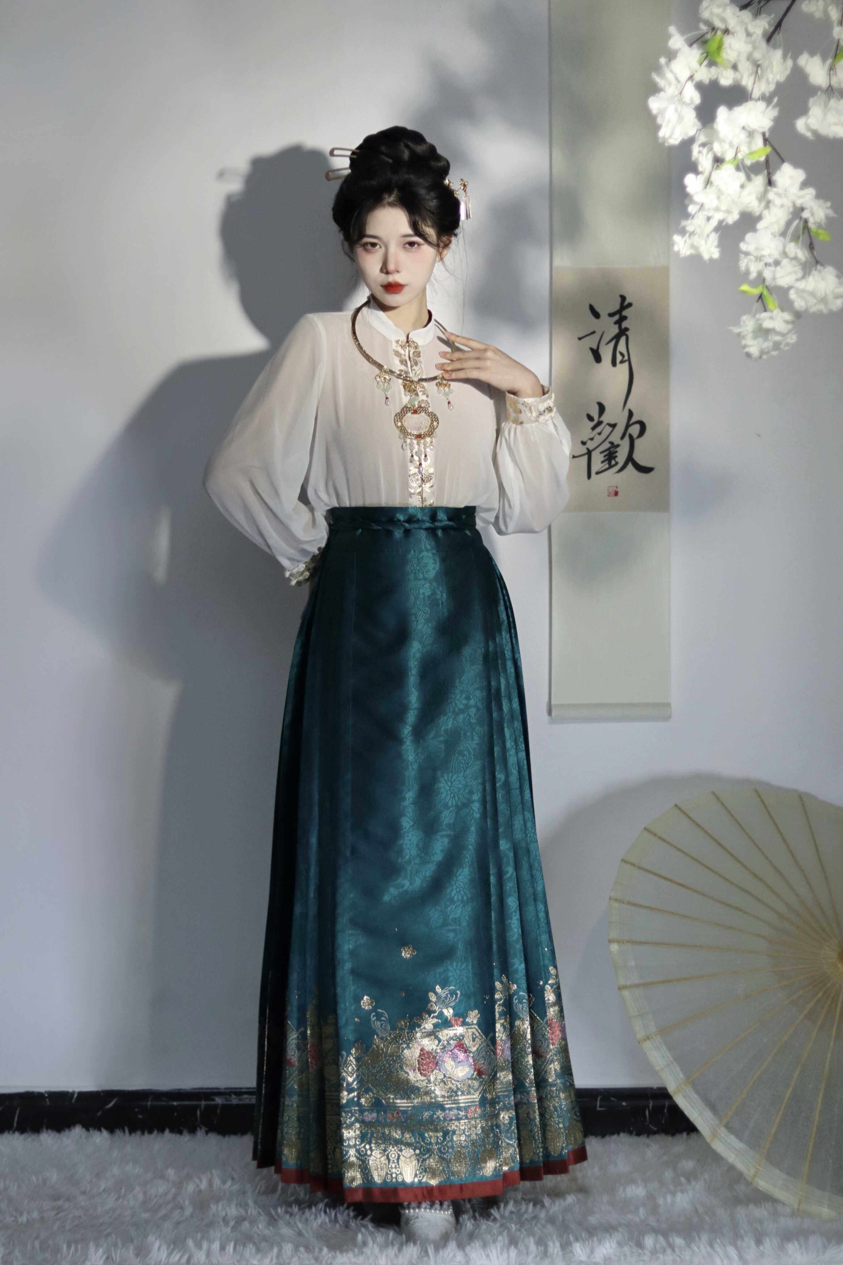 福寿三多新中式国风汉服女2024新款日常可穿马面裙小个子半身裙子,女装/女士精品,汉服半身裙,淘宝优惠券,粉丝福利购,淘宝优惠卷