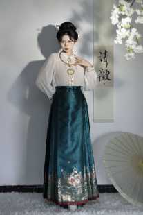 福寿三多新中式 日常可穿马面裙小个子半身裙子 国风汉服女2024新款