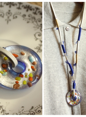 一款一条 琉璃极简手工项链 C