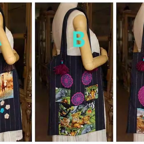 自由的味道！随兴手作，一款一个，纯棉手工钩织大包包 独家