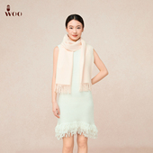 嫵Woo 小山羊绒水波纹围巾披肩女士百搭款 限时折扣 华绒品质款
