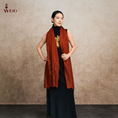 嫵WOO 臻美羊绒蕾丝披肩 山羊绒围巾披肩纯色百搭送礼礼品围脖