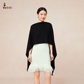嫵WOO 限时折扣 绒欣珠片长巾披肩羊绒羊毛围巾高级感外搭