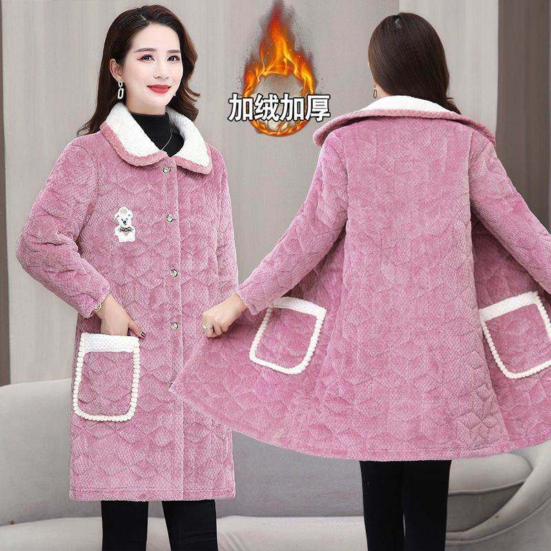 四川省省服女款女士上班穿的罩衣特厚加绒加棉适合小个子围衣防水