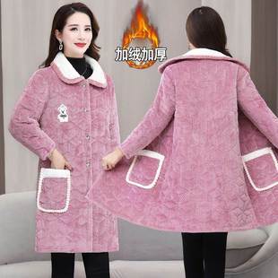 四川省省服女款女士上班穿的罩衣特厚加绒加棉适合小个子围衣防水