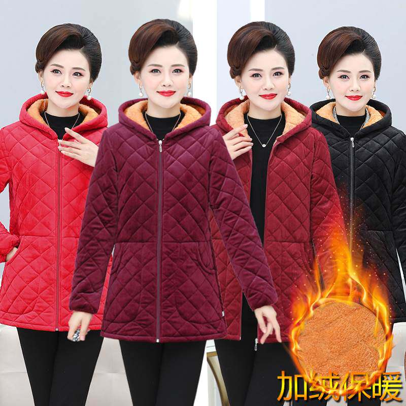 成人女羽绒服罩衣防脏秋冬新款加棉加厚大褂2023新款加绒大人烧饭