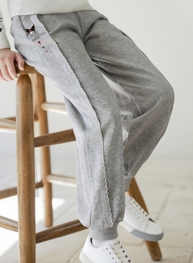 HelloKitty凯蒂猫女童秋季运动休闲裤库洛米联名款儿童裤子长裤女