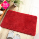 纯红色浴室防滑垫家用吸水脚垫 进门地垫门垫厕所吸水平绒棉地毯
