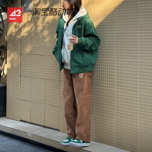 Nike耐克 HF0354 刺绣标志直筒休闲长裤 棕色 281 情侣款 42运动家