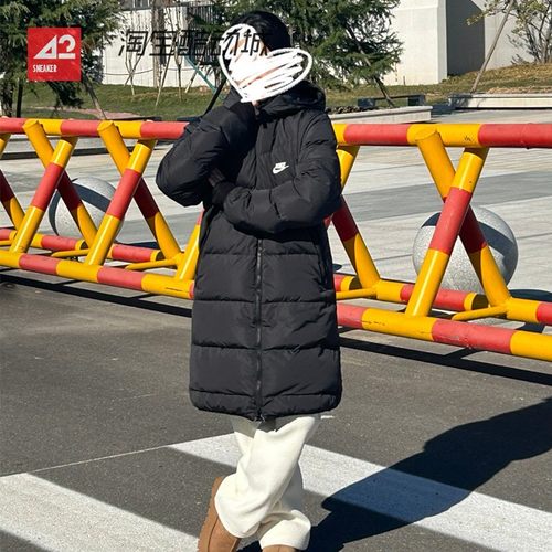 42运动家 Nike男子保暖外套运动休闲连帽中长款羽绒服 DV1134-010