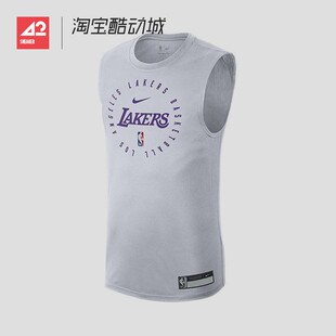 背心HF1964 洛杉矶湖人队男子篮球训练运动无袖 100 Nike 42运动家