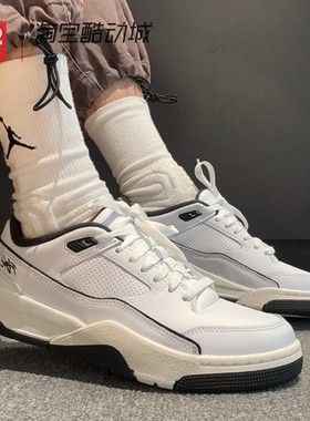 42运动家 Jordan FLIGHT COURT 男女低帮复古篮球鞋白 HF3255-100