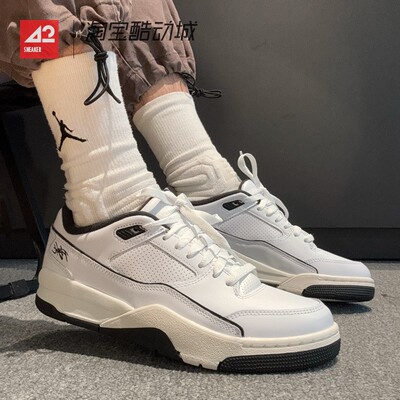 42运动家 Jordan FLIGHT COURT 男女低帮复古篮球鞋白 HF3255-100