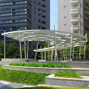 不锈钢景观廊架亭子长廊钢结构廊架户外公园造景异形廊架图纸深化