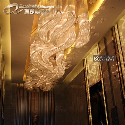 电梯厅入户酒店吊灯售楼部宴会厅KTV别墅灯具非标大吊灯水晶灯具