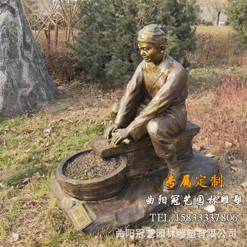 玻璃钢酿酒制酒流程人物雕塑酒文化场景小品公园酒坊装饰品摆件