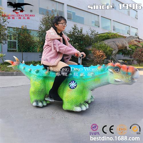 欢庆五一节仿真互动小车商场公园游乐场互动玩耍恐龙小车骑坐