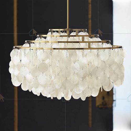 跨境北欧客厅吊灯灯具卧室创意设计师轻奢餐厅灯贝壳装饰酒店吊灯,家装灯饰光源,客厅吊灯,淘宝优惠券,粉丝福利购,淘宝优惠卷