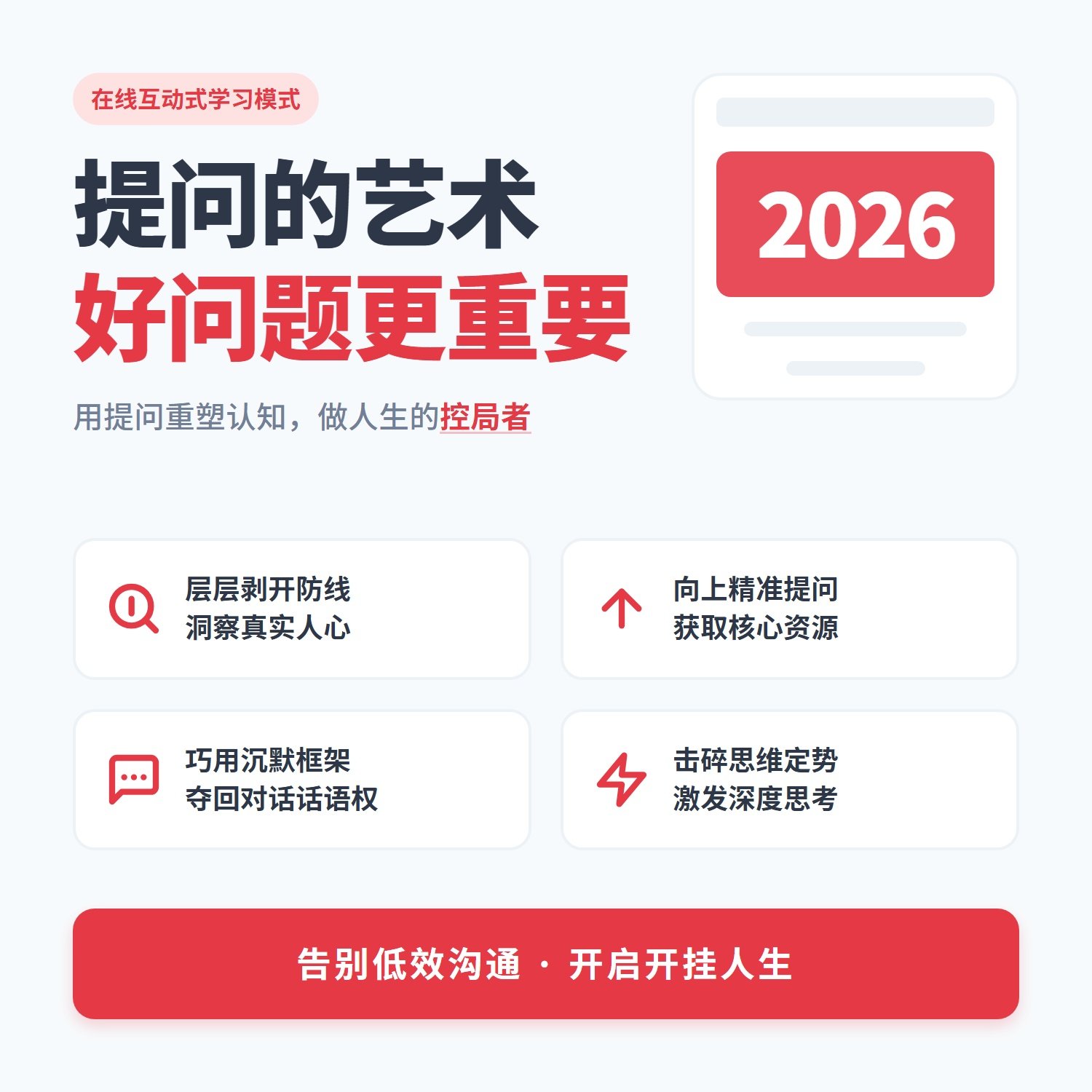 提问的艺术团队管理领导力提升管理者赋能员工激励开会沟通技巧