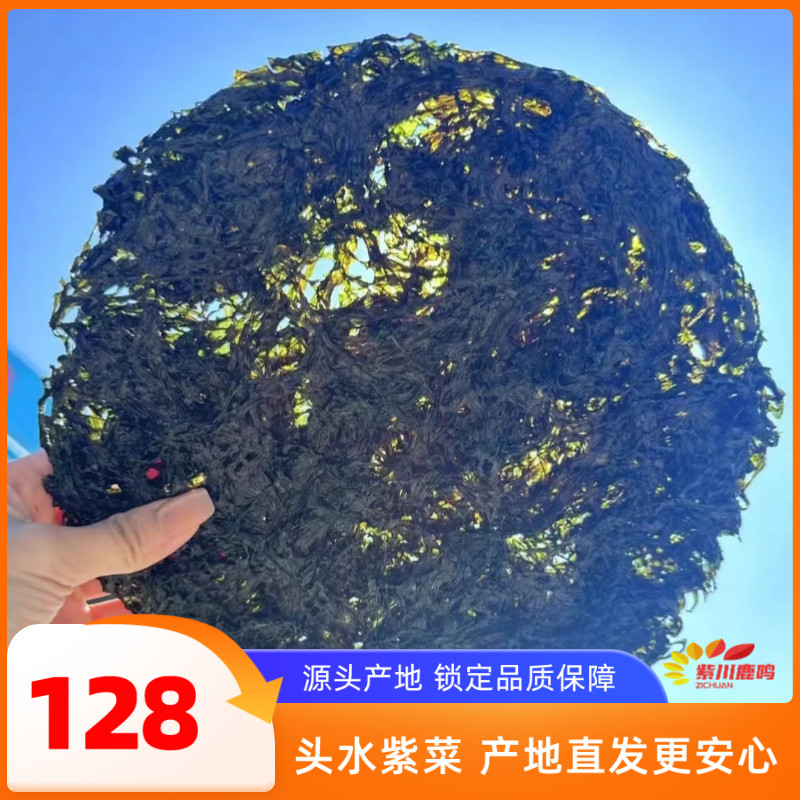 紫川家 头水紫菜免洗霞浦头水头茬紫菜无沙农家手工日晒海苔海藻
