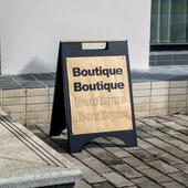 a字板广告牌立架定制 双面logo可移动折叠金属手提展示架 路边立式