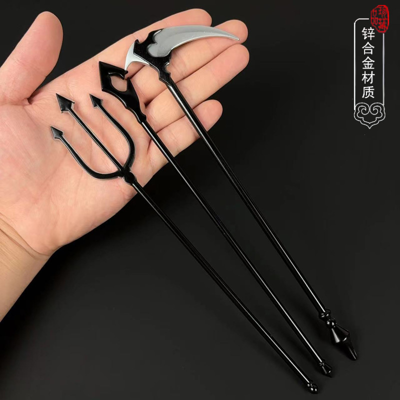 初音未来周边小浣熊小恶魔叉子武器模型金属cos道具手办玩具摆件