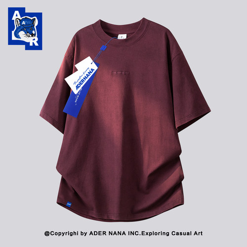 ADERNANA重磅纯棉刺绣短袖T恤