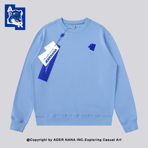 ADER NANA潮牌新款极简风圆领卫衣男女情侣装宽松重磅小众上衣