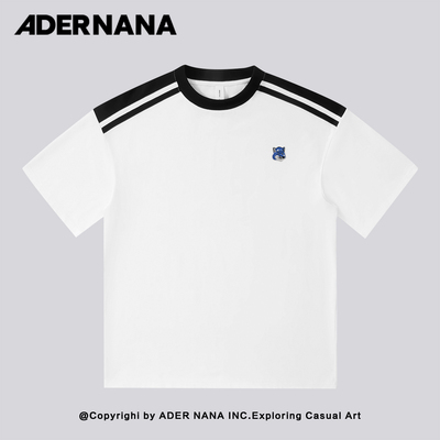 韩国ADER NANA潮牌刺绣短袖T恤男女宽松百搭时髦运动风上衣