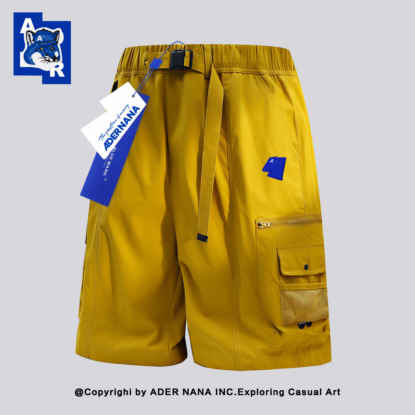 潮牌ADER NANA美式工装机能短裤男宽松多口袋户外运动夏季青年潮