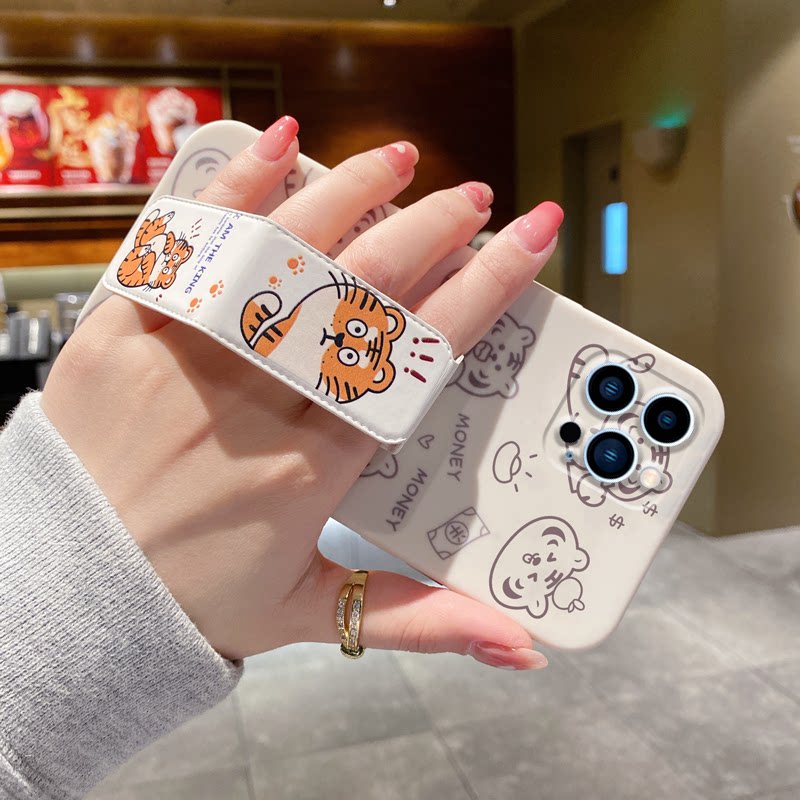 卡通款适用于OPPOReno15Pro手机壳新款14/13/12Pro磁吸支架Reno11/10可爱萌宠9/8憨憨虎7/6/5/4防摔折叠腕带