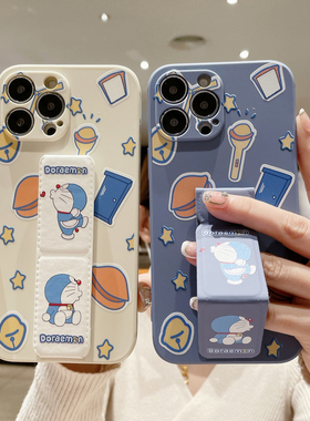 适用于OPPOFindX9Pro手机壳x8s+/X8Ultra全包FindX7磁吸支架FindX6防摔X5Pro折叠腕带k13turbo硅胶壳哆啦A梦