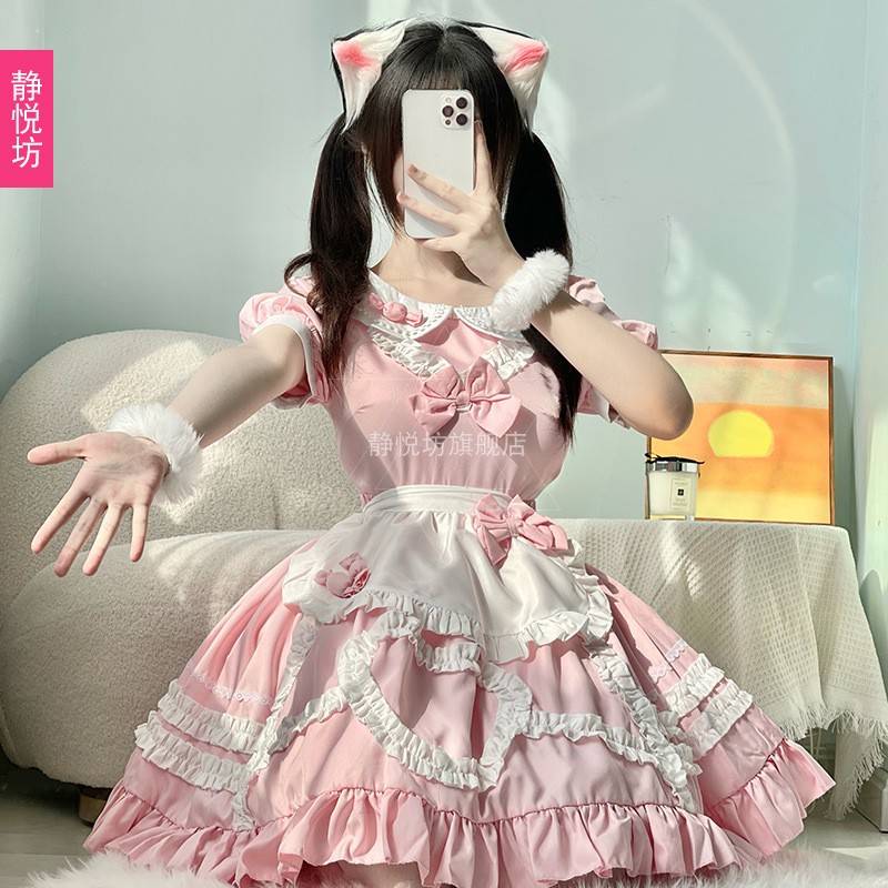 日本软妹洛丽塔女仆装lolita动漫cosplay服装咖啡猫咪cos服洛丽塔