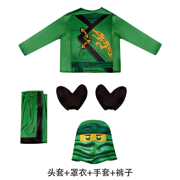 万圣节儿童幻影忍者装扮幼儿园变装派对搞怪搞笑乐高小玩偶表演服
