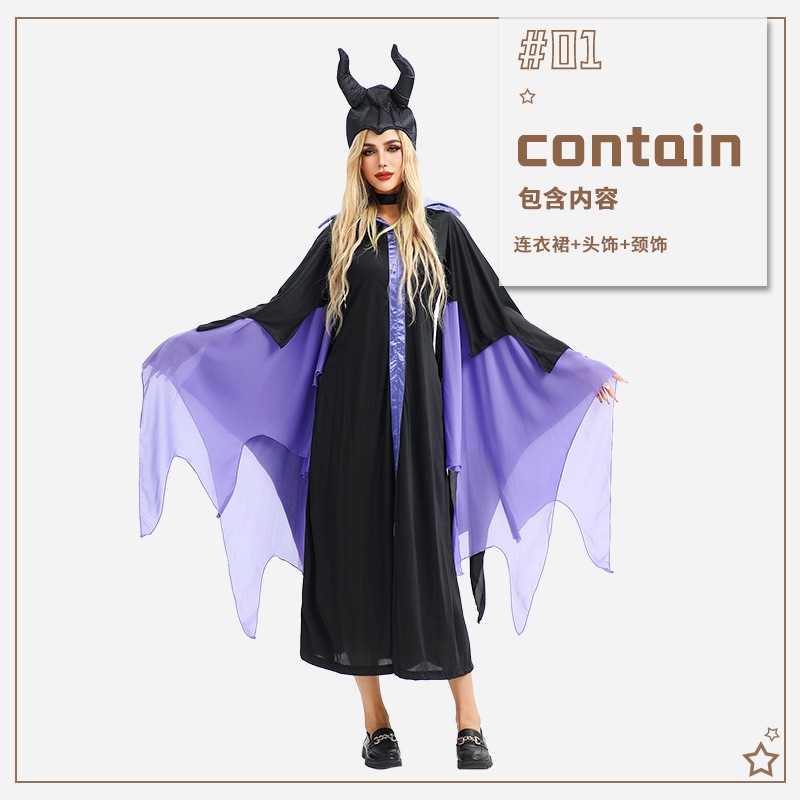 2025万圣节服装鬼新娘cosplay暗黑哥特装吸血鬼长袍沉睡魔咒披风