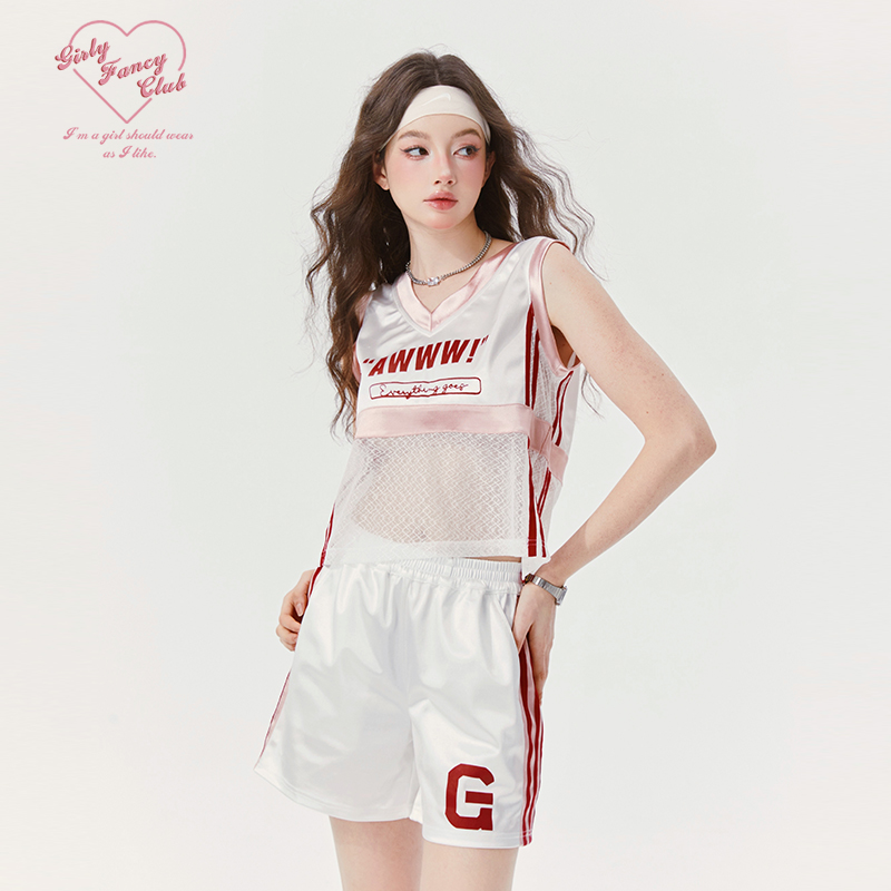 GirlyFancyClub夏日甜酷*音乐节穿搭辣妹t恤上衣网球运动风套装女