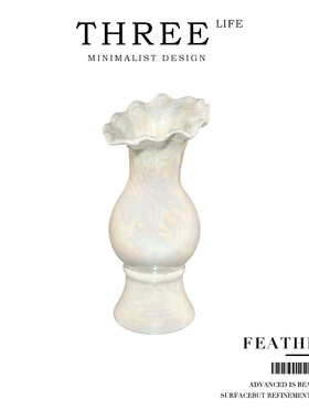 Tlife·Feather·花瓶轻奢陶瓷干花花瓶花瓶家居客厅装饰 | 羽棠