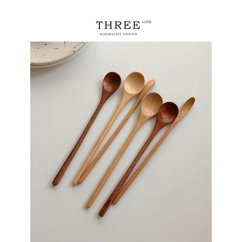 Tlife·Meow·日式搅拌棒实木长柄咖啡小勺子迷你牛奶勺子 | 喵南