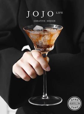 Carved.酒具创意鸡尾酒杯水晶玻璃杯高脚杯 | 刻棱