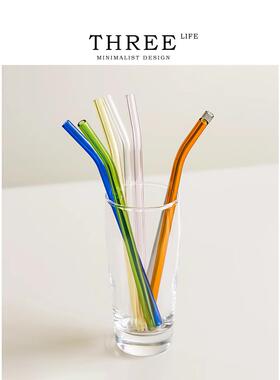 Tlife·Dushan·吸管原彩无铅耐热玻璃环保非一次性粗吸管 | 暮山