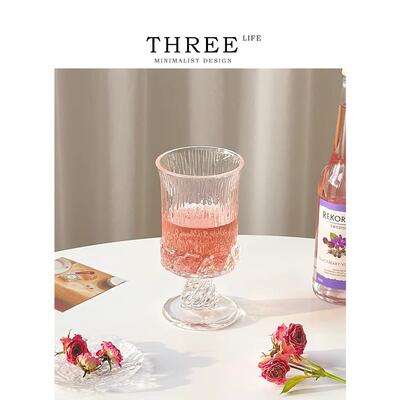 Tlife·Locke· 杯具复古宫廷风高脚玻璃杯小众浮雕果汁杯 | 洛克