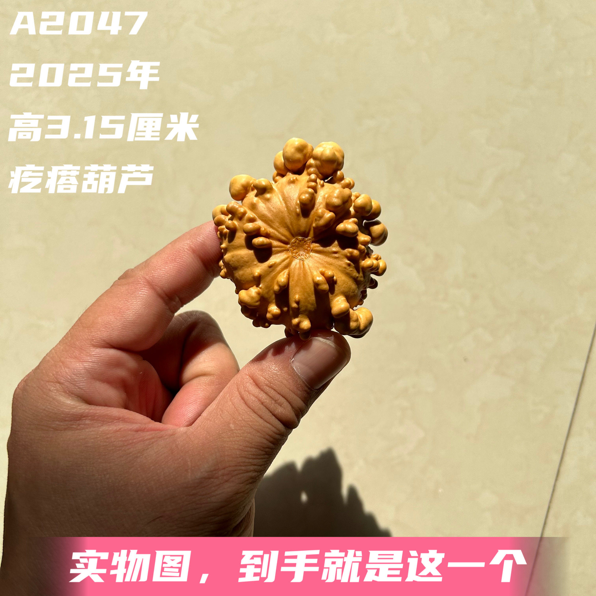 A2047高3.15厘米2025年精品手捻爆肉疙瘩葫芦
